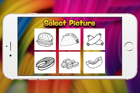 fast food and family restaurant court coloring book screenshot 2