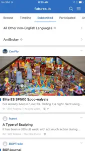 futures.io futures trading screenshot #1 for iPhone