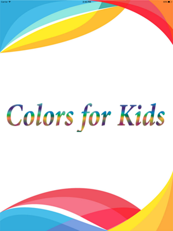 Learning colors to kids iPad screenshot 1 - Entertainment app