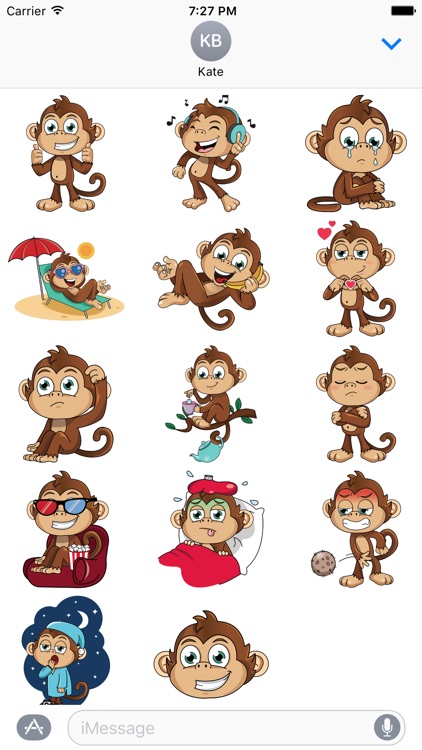 Cute Monkey Stickers