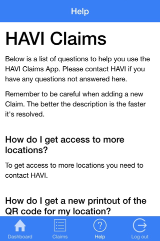 HAVI Claims screenshot 4