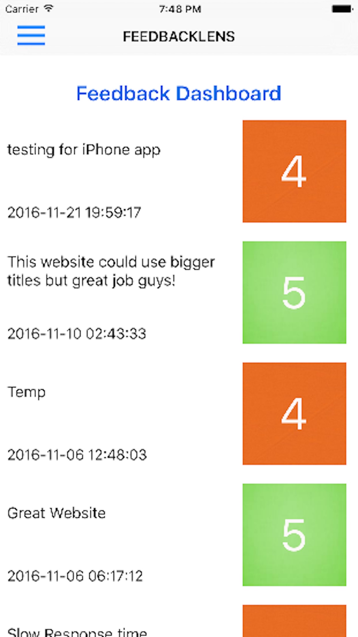 Screenshot 2 of Feedbacklens