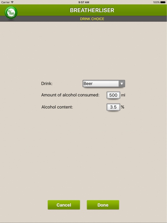 Screenshot #5 pour Éthylomètre