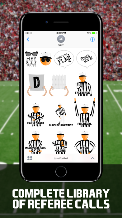 Love Football Stickersのおすすめ画像2