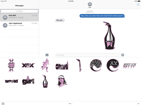 Charli XCX - Sticker Pack iPad screenshot 4 - Music app