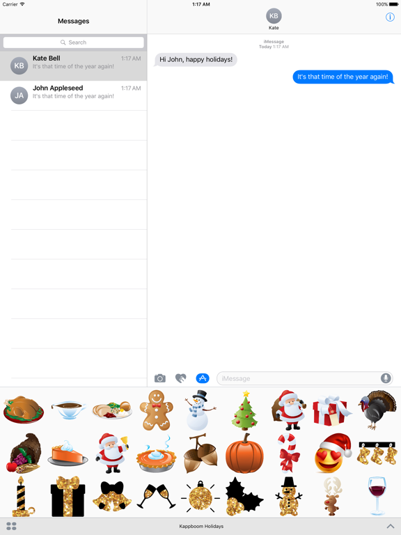 Kappboom™ Animated Holiday Stickers iPad screenshot 5 - Stickers app