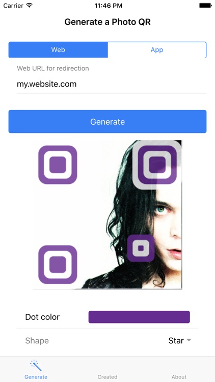 Photo QR generator