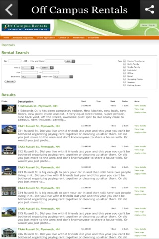 Off Campus Rentals screenshot 2