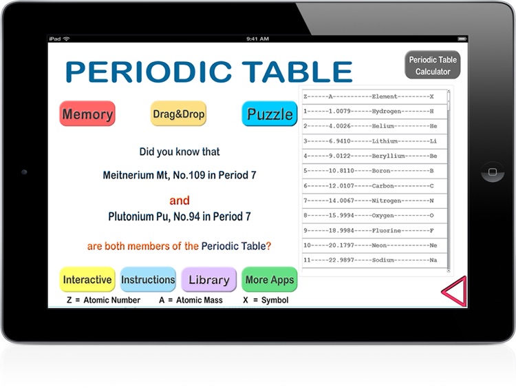 PairPlay Periodic Table For iPad