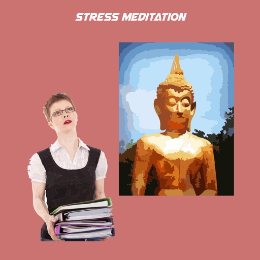 Stress meditation icon