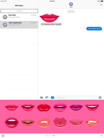 Flirty Lips Stickersのおすすめ画像2
