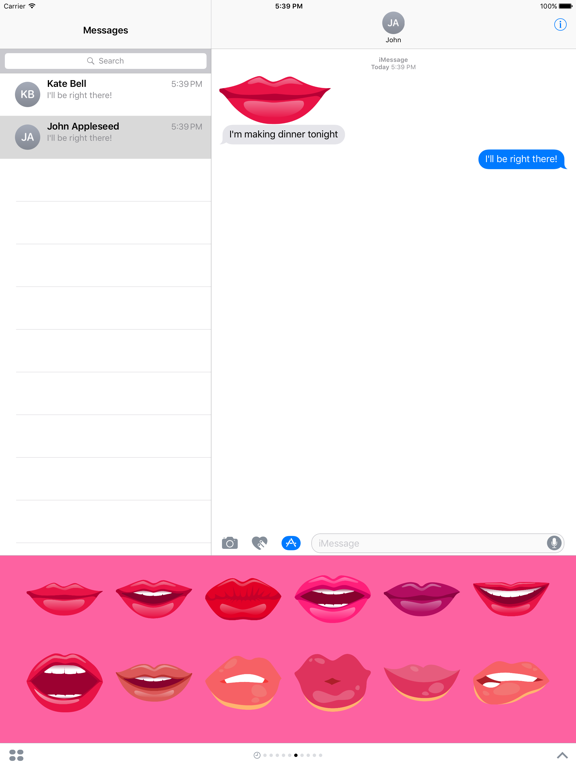 Screenshot #5 pour Flirty Lips Stickers