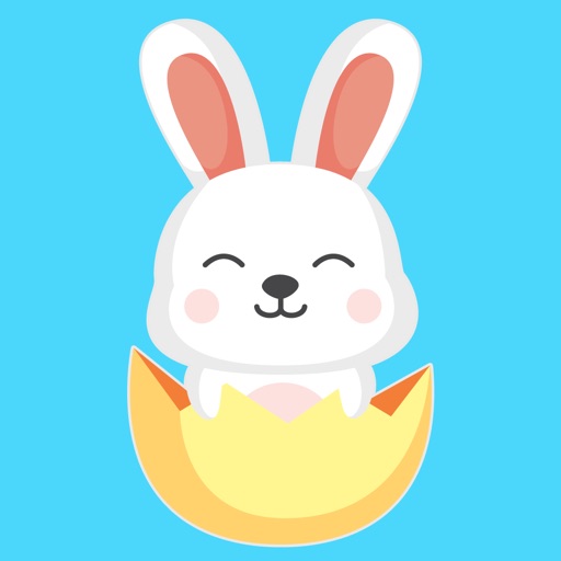 Cute Easter Bunny Stickers