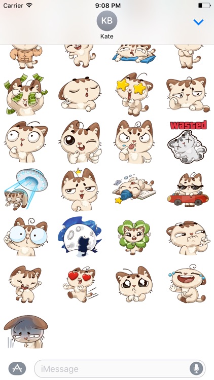 Oscar the cute kitten iMessage stickers