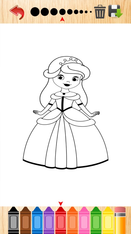 Kids Coloring Book Princess - Free Girls Drawing