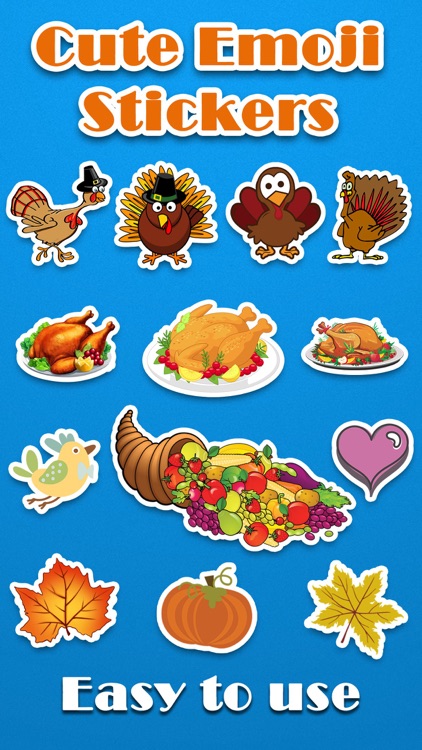 Thanksgiving Day Emoji - Holiday Emoticon Stickers for Messages & Greetings