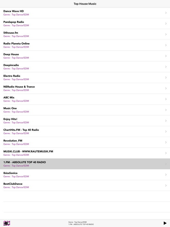 Screenshot #5 pour TOP HOUSE Music Radio Stations - Deep Dance Mix