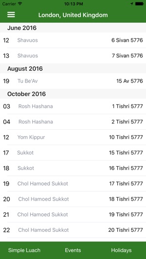 Jewish calendar Simple Luach(圖3)-速報App