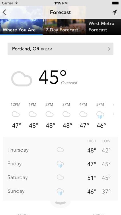 Portland Weather App -Fox 12
