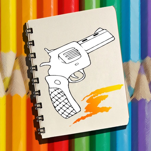 Guns Weapons Sniper Coloring Book Game iOS App