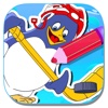 Super Penguin Game For Coloring Page Version