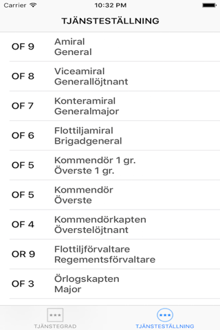 Militära gradbeteckningar screenshot 3