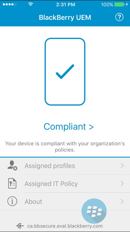 BlackBerry UEM Client