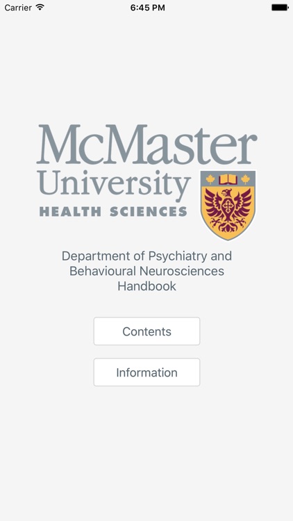 McMaster Psychiatry Handbook