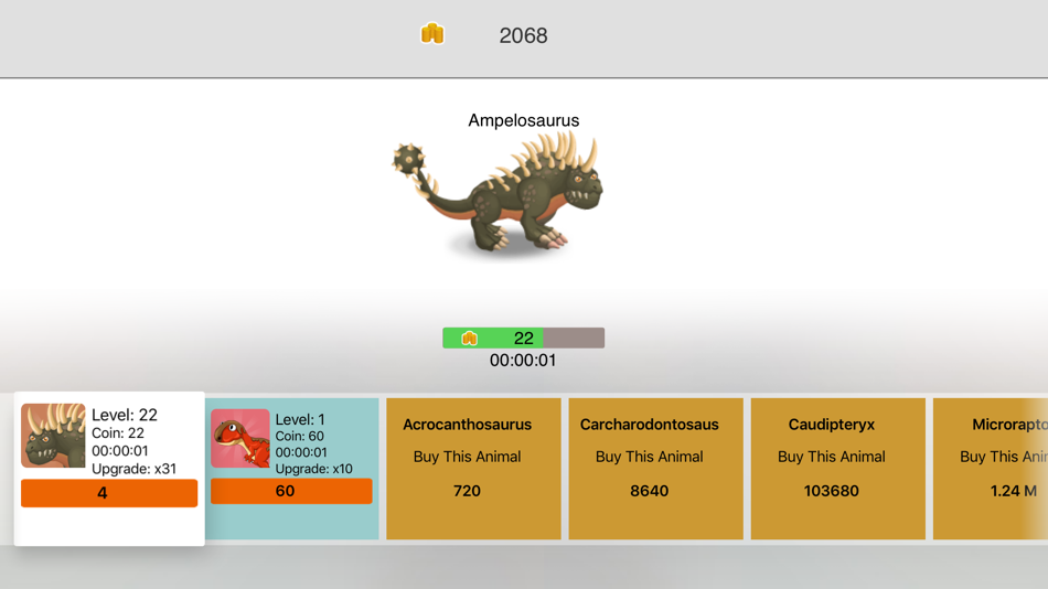 #2. Dino Clicker (iOS) Bởi: Zia U