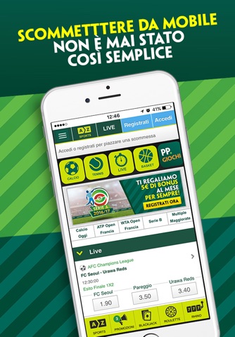 Paddy Power Scommesse Sportive per iPhone - Scommetti sulla Serie A. Quote Live, Calcio & Tennis screenshot 3