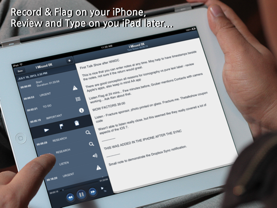 Screenshot #4 pour CaptureAudio FREE - Audio Record & Type Notes