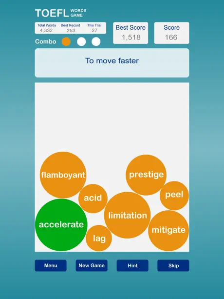 TOEFL Words Game