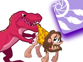 Liven up your iMessage conversation with these stickers from the Free game: Paper Run Caveman