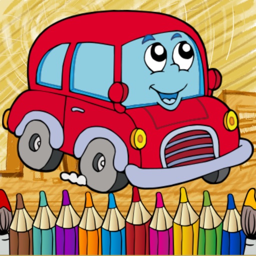 Vehicles Coloring Page Free-Fun Painting Good Kids icon