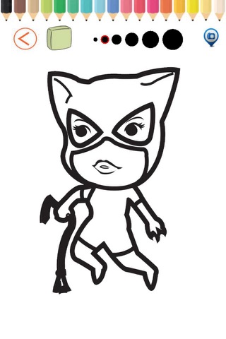 Coloring Pages Game catwoman Version screenshot 2
