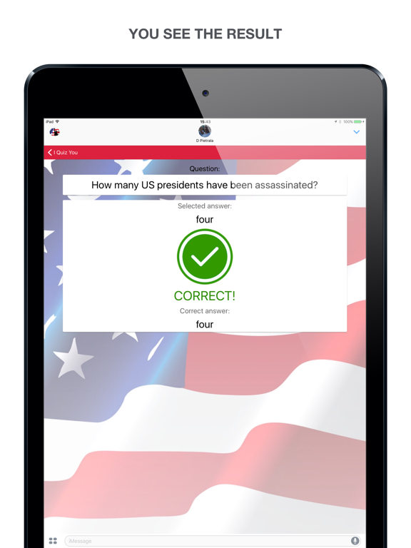 I Quiz You: History of the United States iPad screenshot