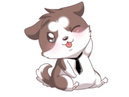Cute Husky Dog Sticker