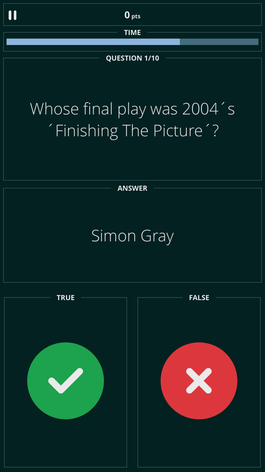 #2. True or False Quiz + (iOS) 来自: Marco Batista