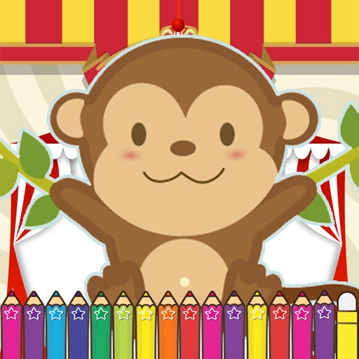 Monkeys Coloring Fun for kids the Third Edition Icon