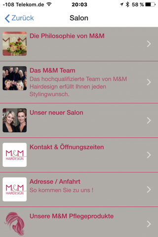 Die M&M Hairdesign App für unsere Kunden screenshot 3