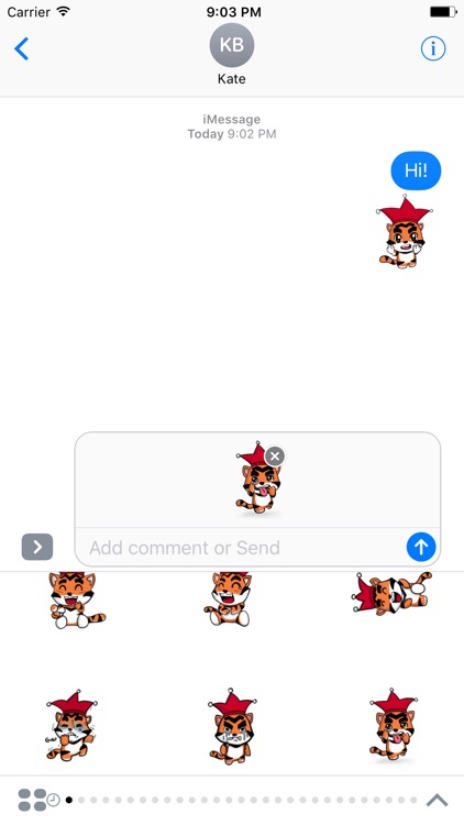 Tiger Clown Sticker screenshot-3