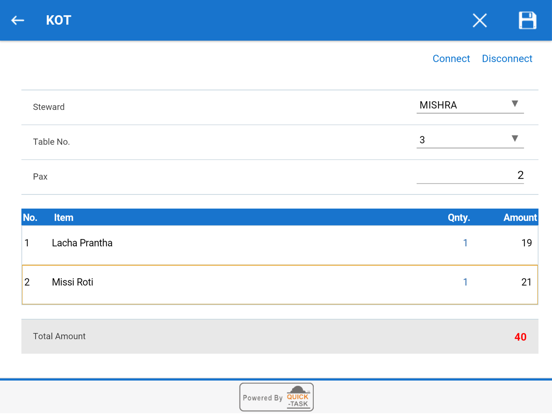 QUICK POS SAPPHIRE IT iPad screenshot