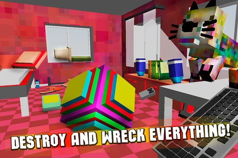 House Cat Simulator: Cube Varmint 3D Full screenshot 4