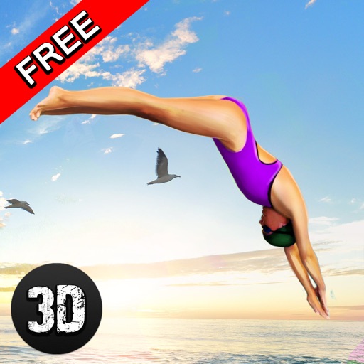 Swimming Pool Cliff Flip Diving Simulator 3D app icon