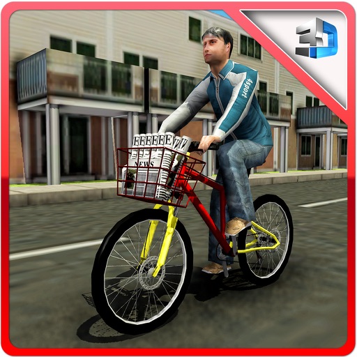 Newspaper Delivery Boy & bike ride game