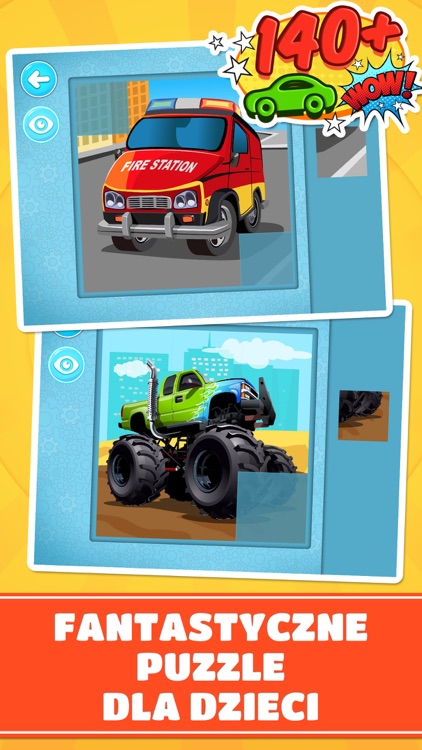 Fajne Auta i Samochody : Gry Puzzle dla Dzieci
