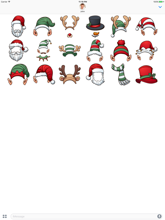 Screenshot #4 pour Santa Hat - Stickers for iMessage