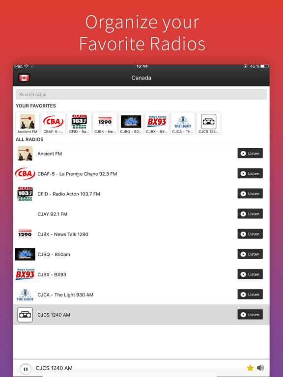 Screenshot #5 pour Radios Canada - Radio Canadienne