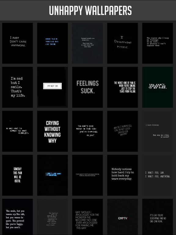 Screenshot #4 pour Unhappy Wallpapers
