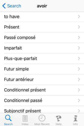 French/English Verb Conjugator - Conjugate and Translate French and English Verbs - Verb2Verbe screenshot 2